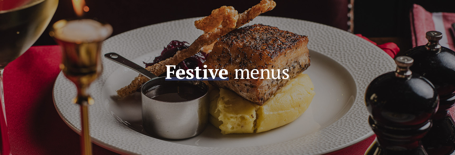 Christmas menu at The Castle Portobello