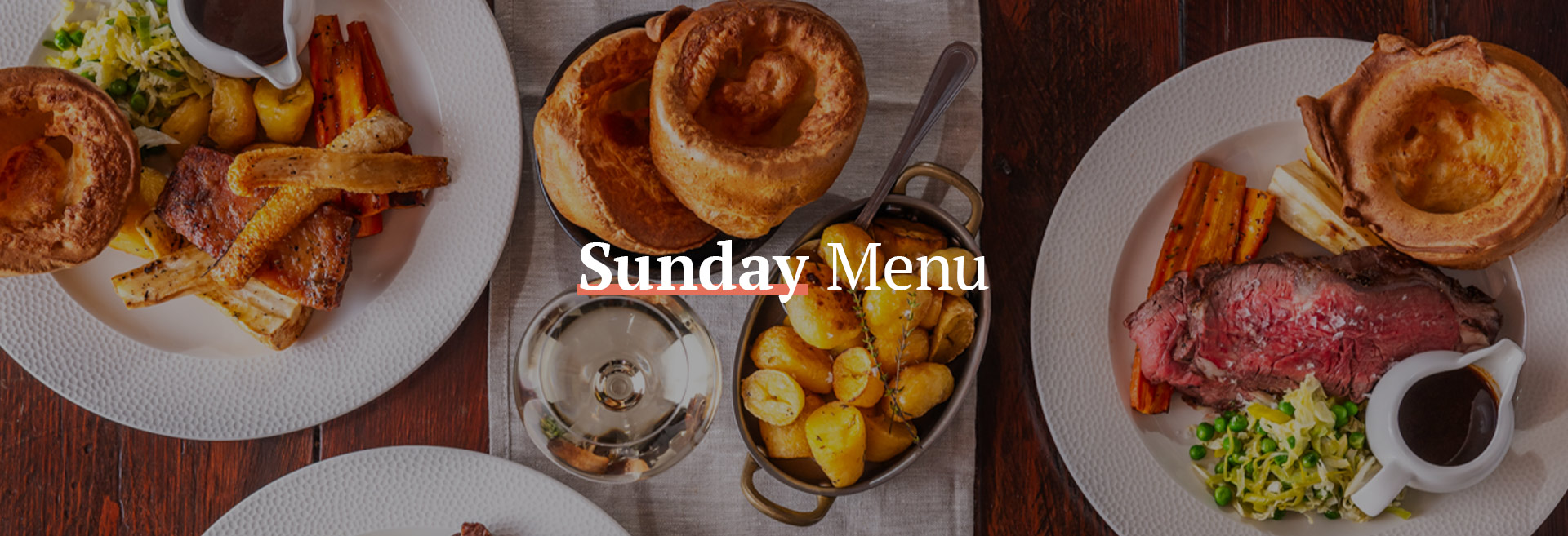 Sunday Menu at The Castle Portobello